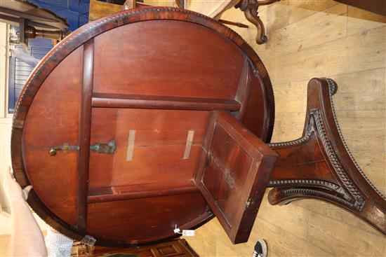 An early Victorian rosewood octagonal centre table W.106cm